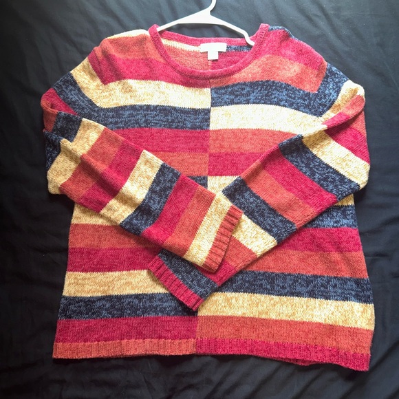 Women’s Christopher&Banks Striped Knit Sweater M - Picture 4 of 7